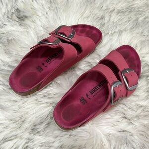 Pink Big Buckle Arizona Birkenstocks